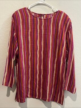 Pendleton Striped Long-Sleeve Women’s Tunic top size Small